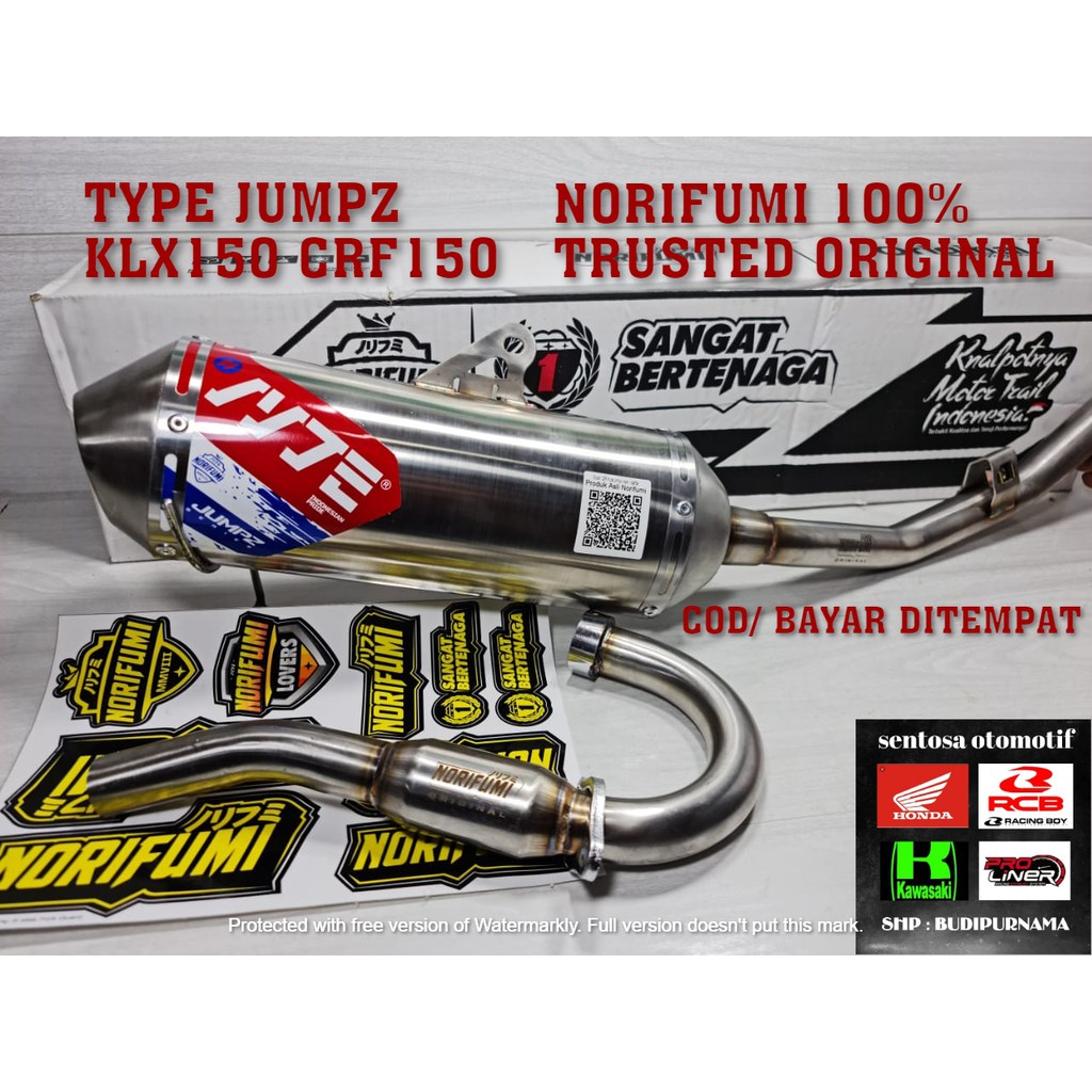 (NORIFUMI) JUMPZ - CRF150 KLX150 KNALPOT FULL SYSTEM