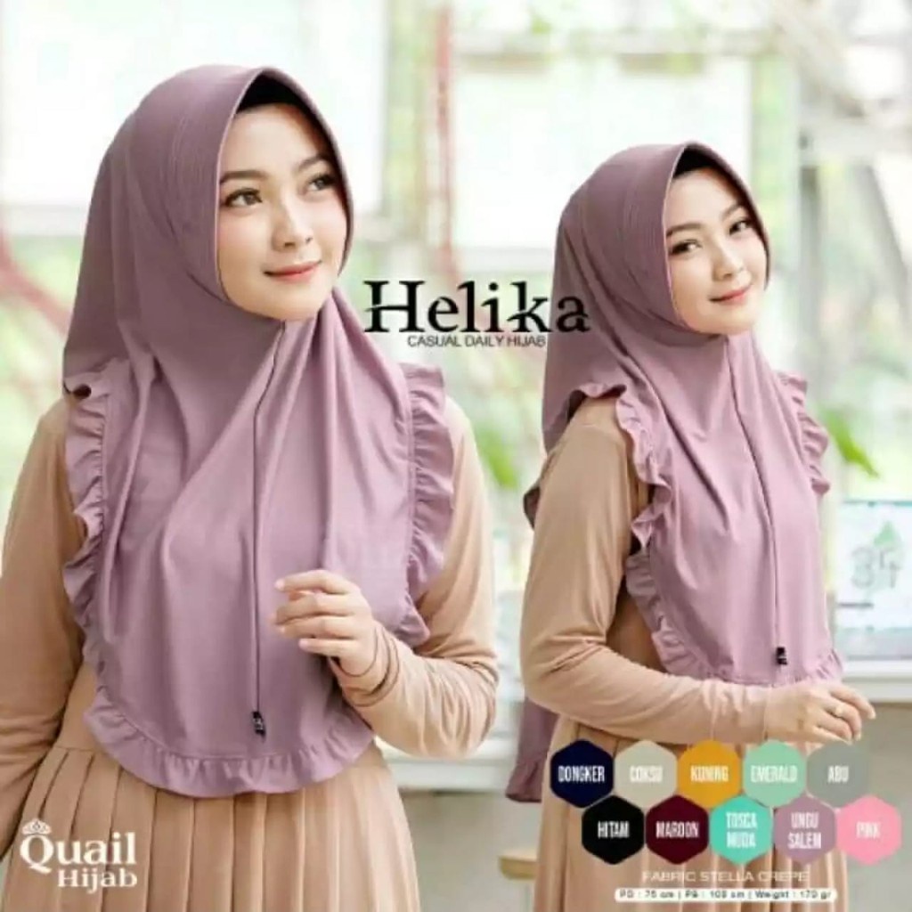 JILBAB INSTAN REMPEL HELIKA KHIMAR TERBARU