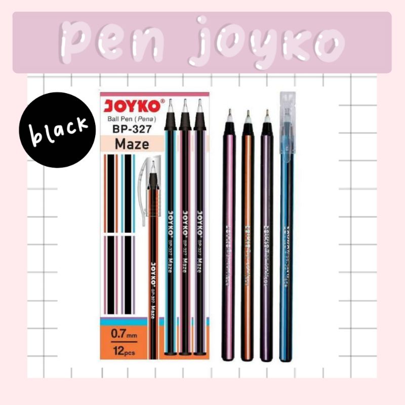 

Pen Pena Pulpen Joyko Maze BP - 337 Tinta Hitam Alat Tulis Eceran Satuan