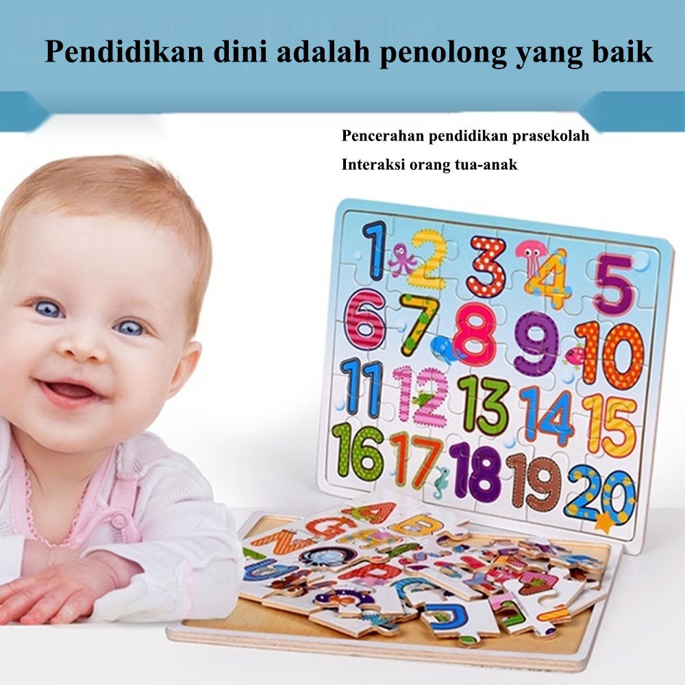 Mamibayi Puzzle  kayu anak  wooden toys mainan edukasi bayi  jigsaw puzzle