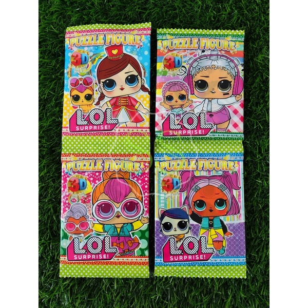 Grosir Mainan Anak Puzzle Figure Stiker 3D Model Ultraman Tobot Boboiboy LOL Boba