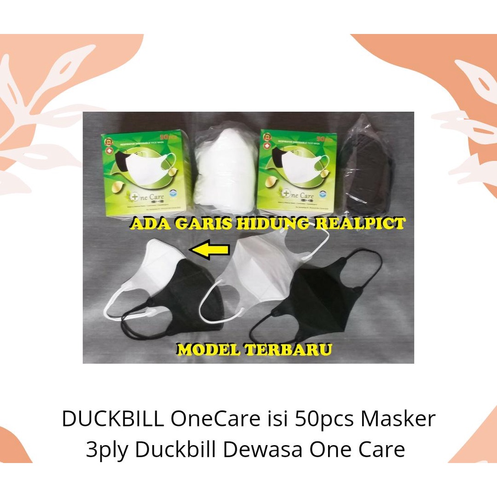 DUCKBILL OneCare isi 50pcs Masker 3ply Duckbill Dewasa One Care