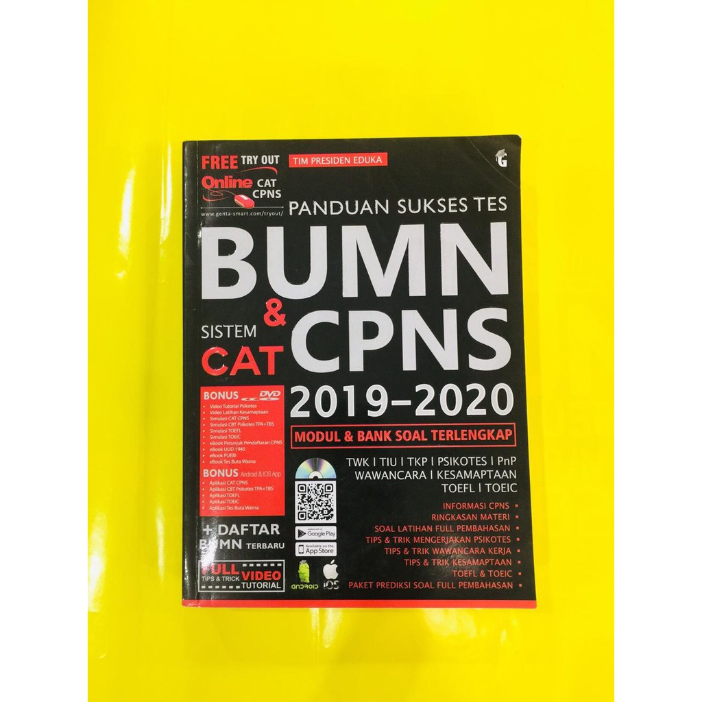 PANDUAN SUKSES TES BUMN & CPNS SISTEM CAT 2019-2020 + CD - ORI
