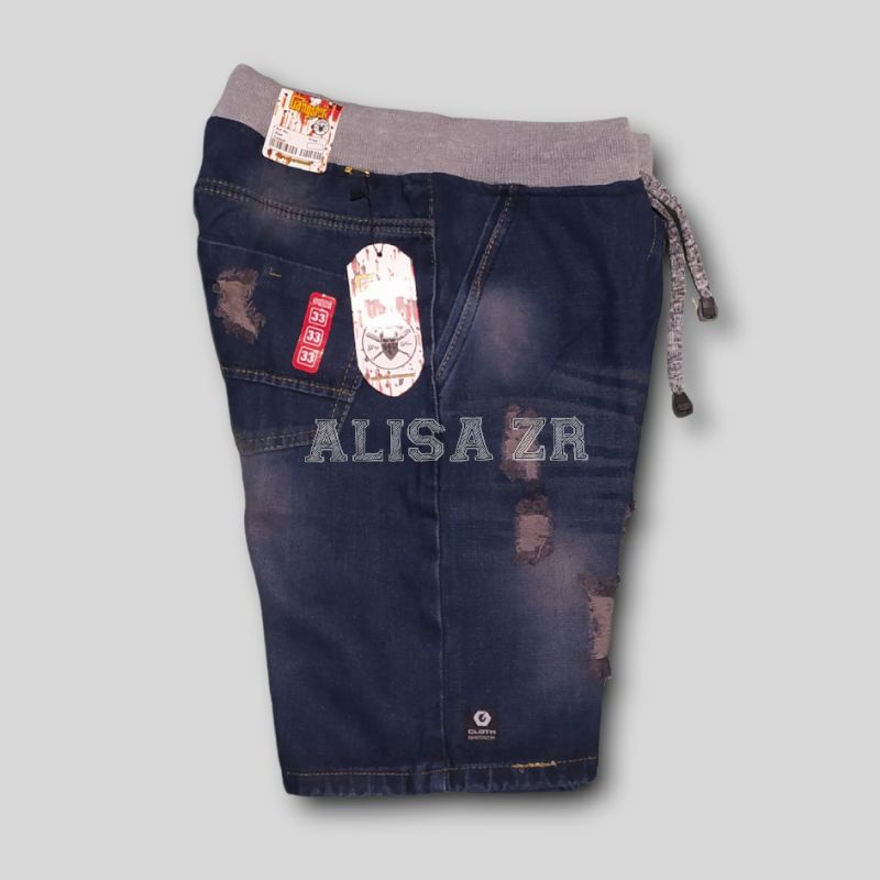 Celana Kolor Jeans pendek pria warna brown Rippedjeans