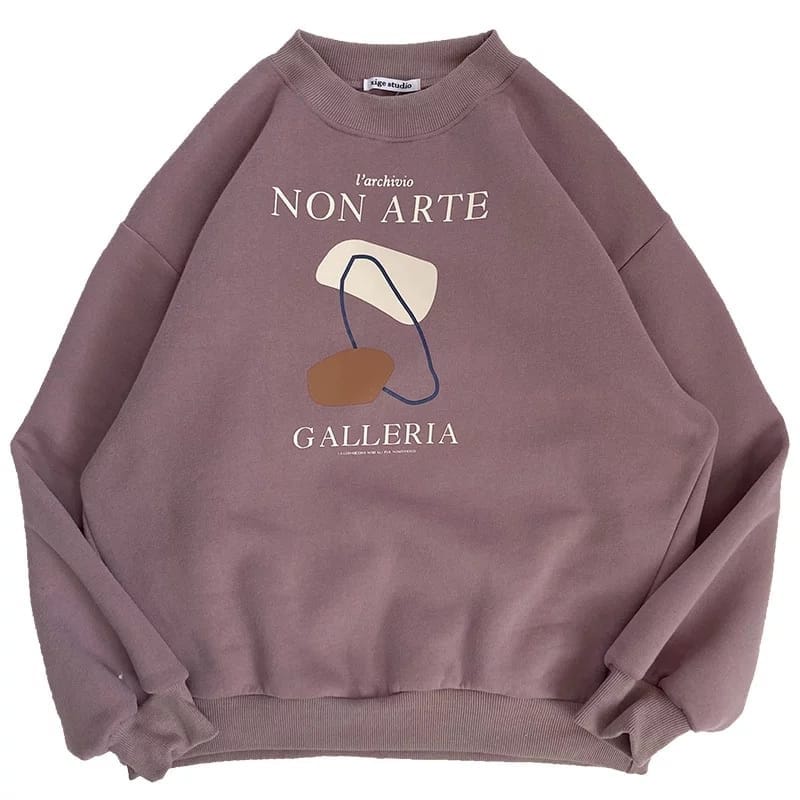 SWEATER OVERSIZE WANITA NON ARTE GALLERIA SWEATER WANITA MURAH SWEATER CREWNECK SWITER KOREA SWEATER