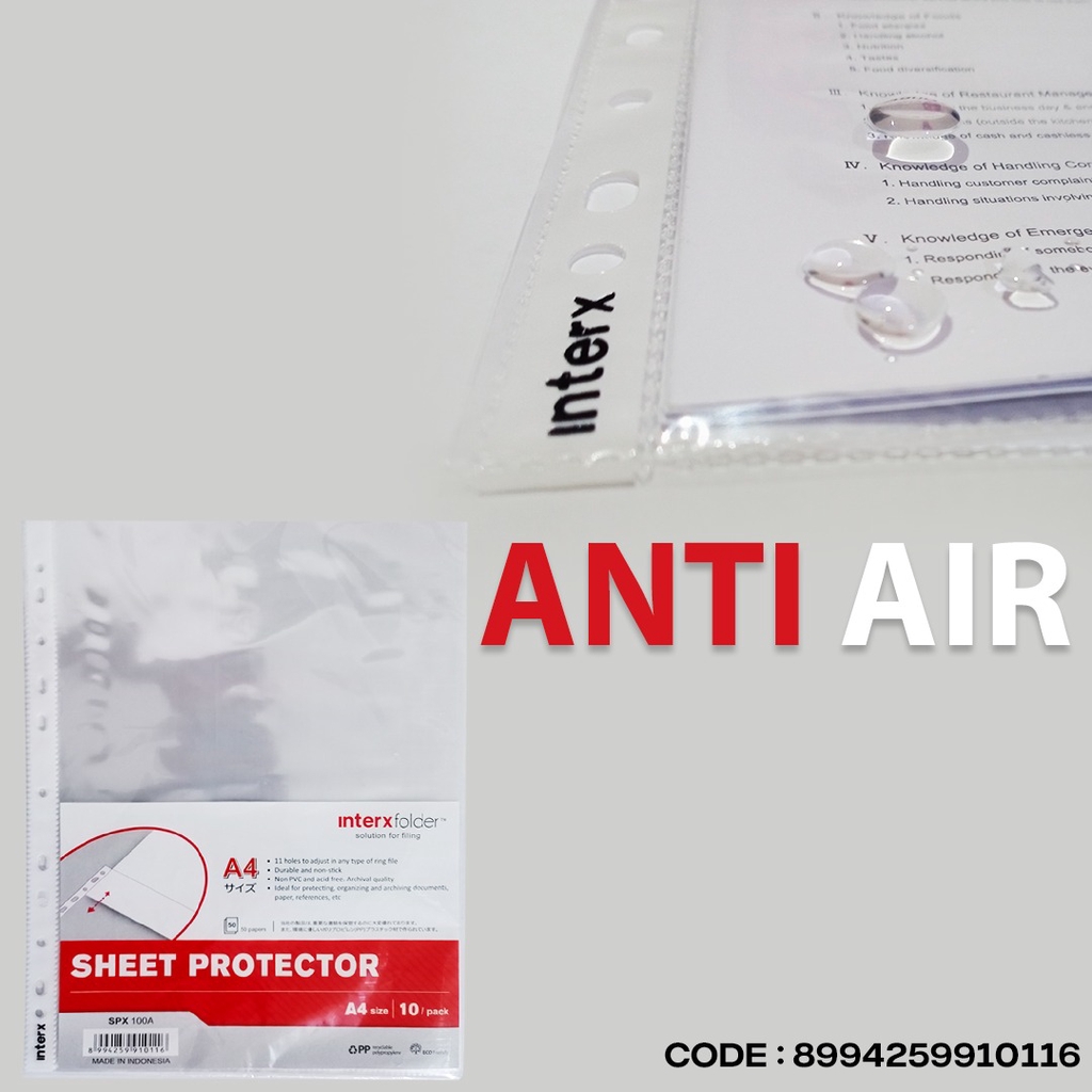 SHEET PROTECTOR A4 Intrex / 10 Lembar