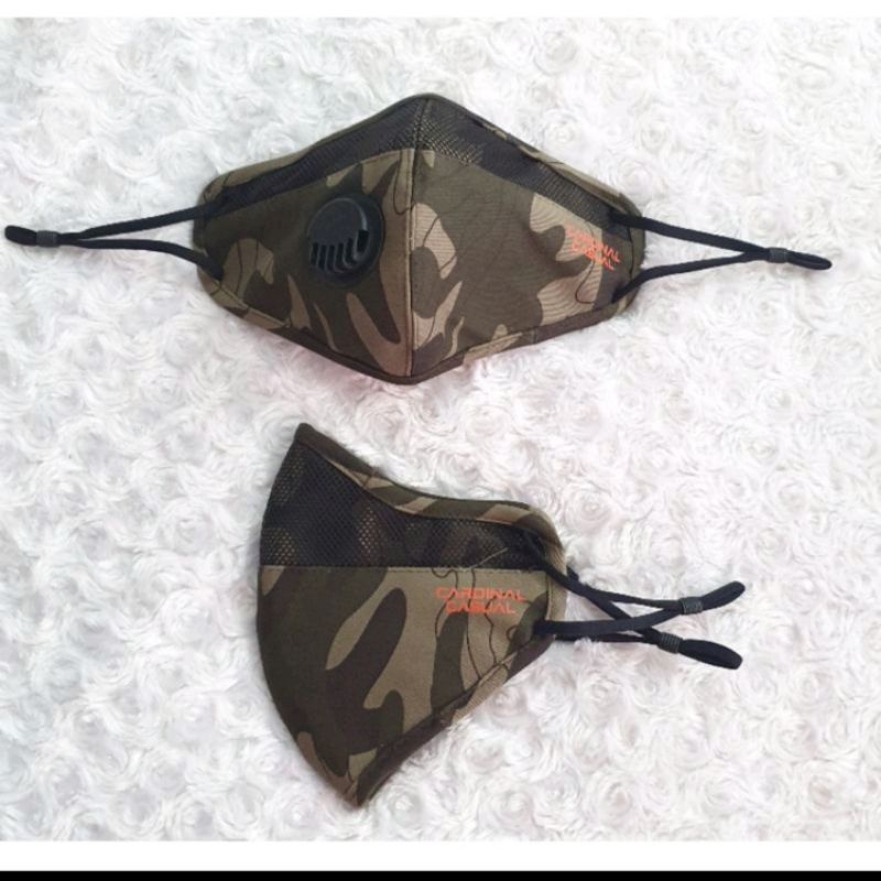 Masker CARDINAL Army Limited Edition dengan Ventilator ORIGINAL 100%/modern