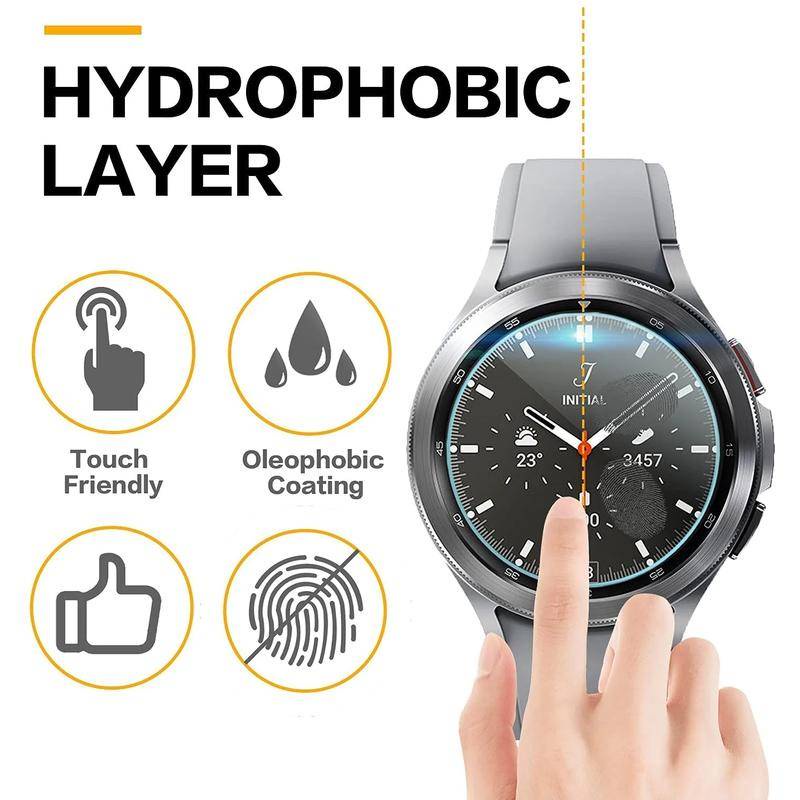 2pcs Pelindung Layar Tempered Glass HD Bening Untuk Samsung Galaxy Watch 4 40mm 44mm Watch4 Classic 42mm 46mm