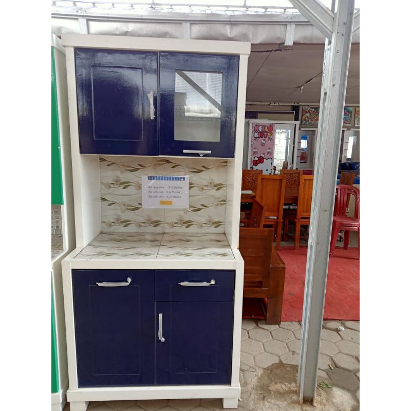 Lemari Sayur 2 Pintu, Rak piring Multiplek keramik atau Kaca