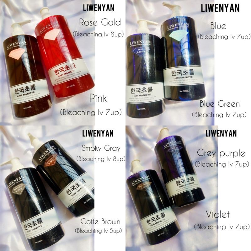 HARGA GROSIR // Liwenyan Intense Colors Shampo Shampoo Purple untuk memperbaiki keratin rambut