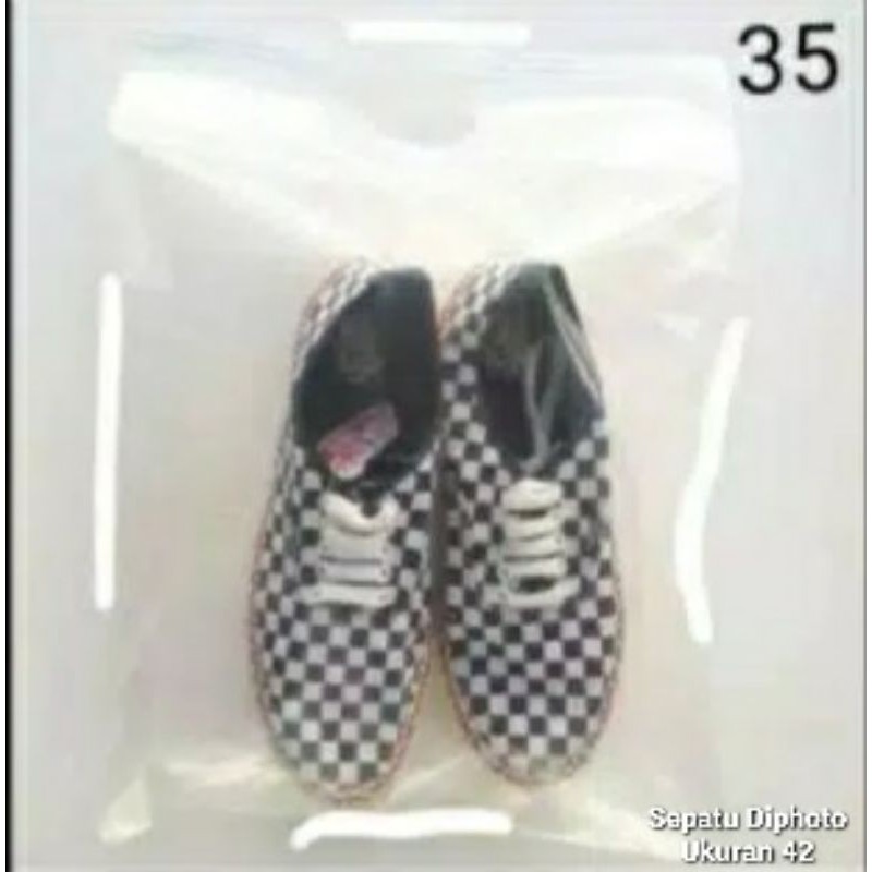 Plastik Laundry Sepatu 10 Lembar - Tempat sepatu tas terhindar dari debu&mepertahankan wangi parfum-10 lembar ukuran 35
