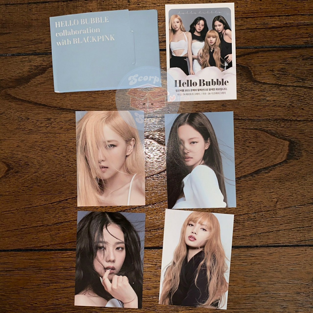 BLACKPINK Mise En Scene Hello Bubble Photochard postcard JENNIE JISOO LISA ROSÉ