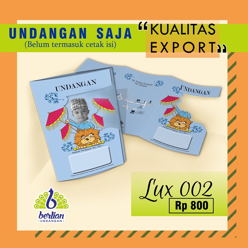 Blangko Undangan Khitanan Murah Series Lux 002 Embos