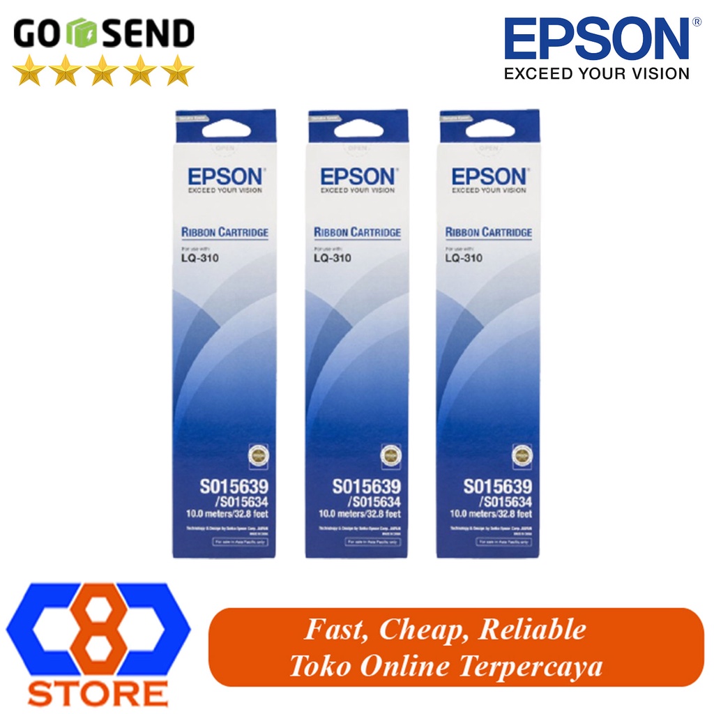 RIBBON CATRIDGE PITA RIBBON EPSON LQ310 LQ-310 RESMI ORIGINAL