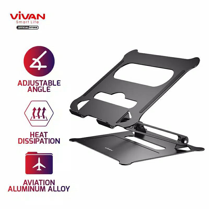 Vivan VLS01 Alluminium Alloy Liftable and Foldable Laptop Cooling Stand