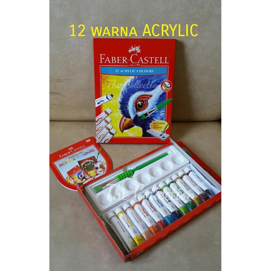 

HOT SALE ATK0234FC Cat Acrylic 12 warna 572312 Faber Castel akrilik impasto art