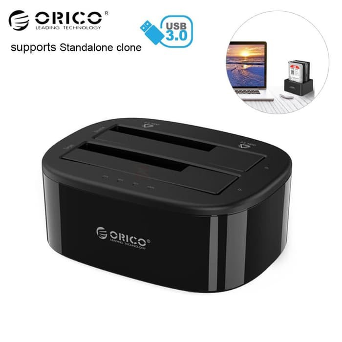 Station Docking Hardisk ORICO 6228US3-C HDD Dual Bay HDD With Standalone Clone