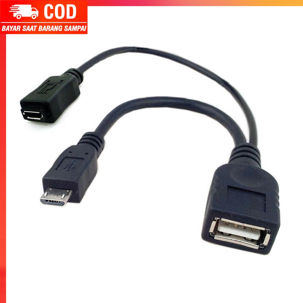 (100% BARANG ORI) OTG Micro USB to USB Female and Micro USB Female - A-UOY-02