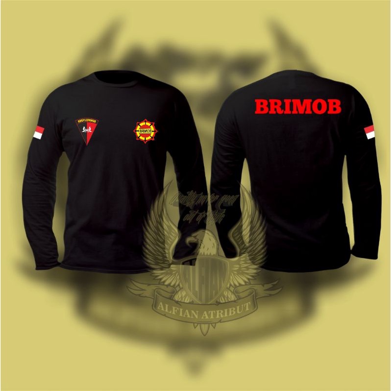 kaos BRIMOB/baju kaos BRIMOB lengan panjang/kaos atasan BRIMOB