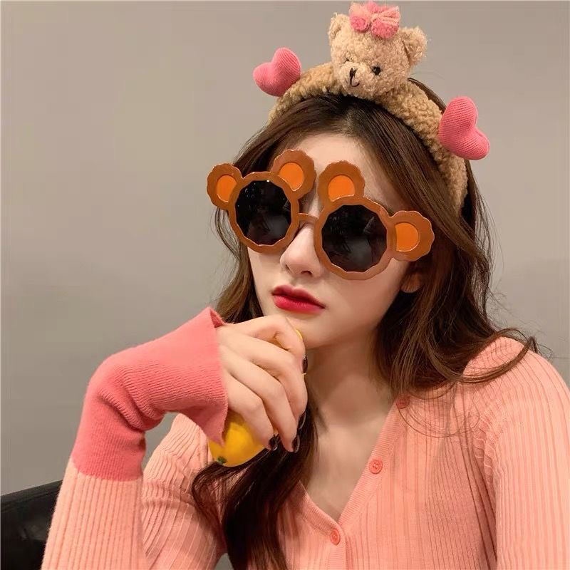 COD❤️Kacamata Hitam Desain Telinga Beruang Lucu Untuk Dekorasi Pesta Ulang Tahun Dewasa Anak