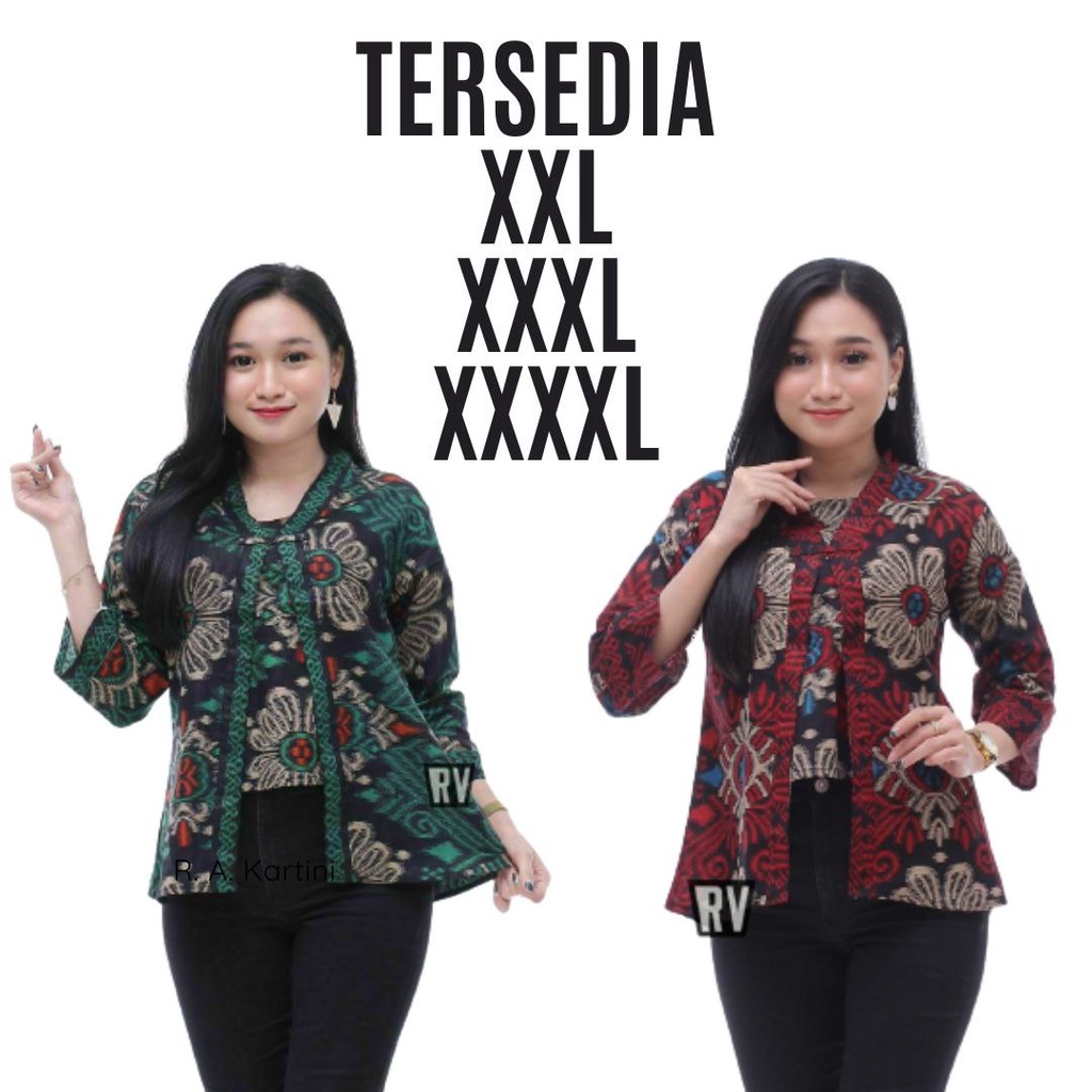 BATIK KANTOR JUMBO  MODEL BLUS BOLERO SLIMFIT/ BATIK KANTOR/ BLOUSE BATIK WANITA MODERN/ BLOUSE TERB
