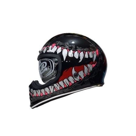 Helm Cakil JPX JP Signature SG 06 Venom Hitam Glossy ORIGINAL