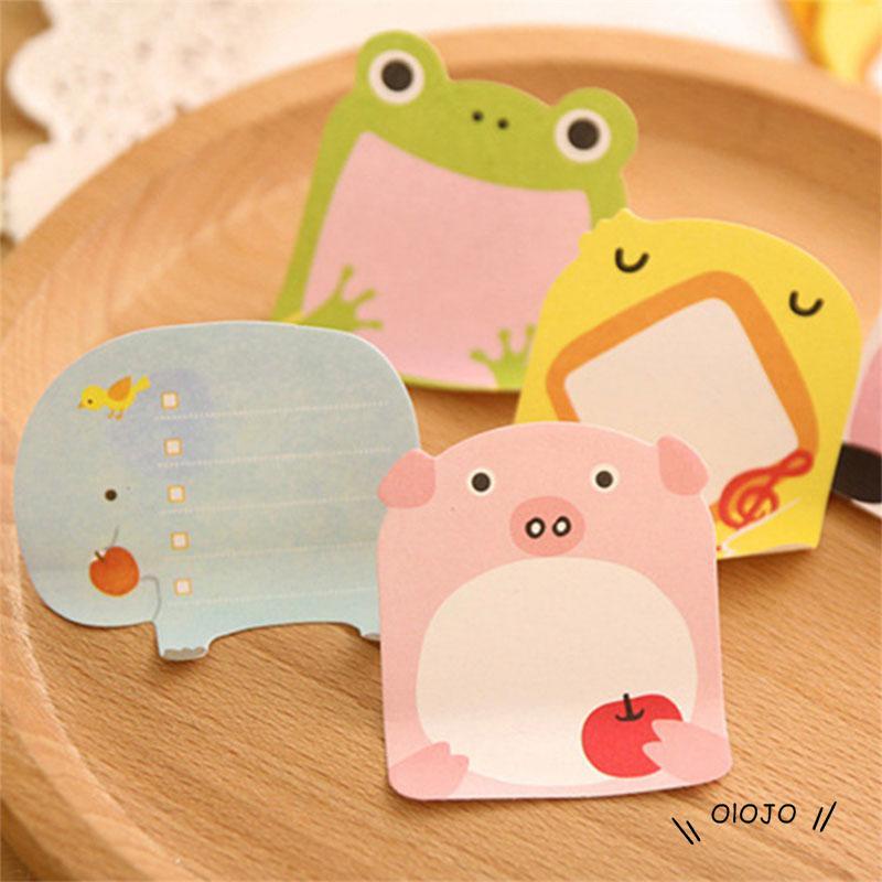 20 Lembar Sticky Note / Memo Pad Bentuk Binatang Kawaii Untuk Pelajar / Kantor - ol2