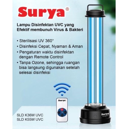 Lampu Disinfektan Surya Sld K55W Uvc lampu Uv Sterilizer Ruangan