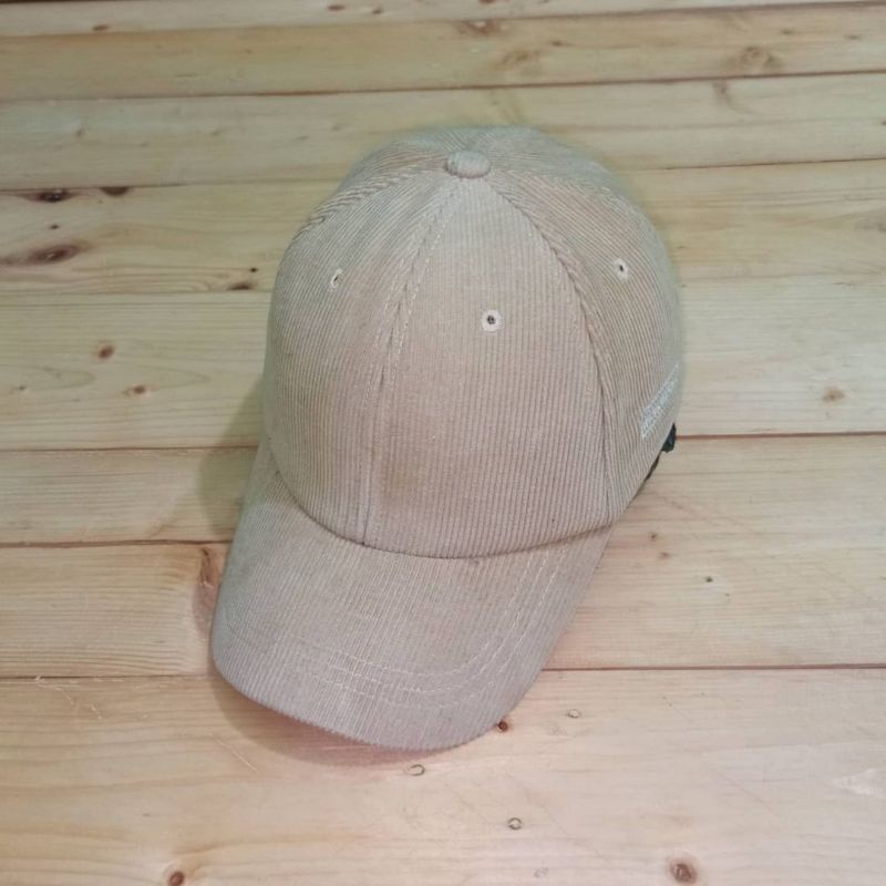 TOPI CASUAL TNP CORDUROY CAP LEATHER STRAP SECOND ORIGINAL