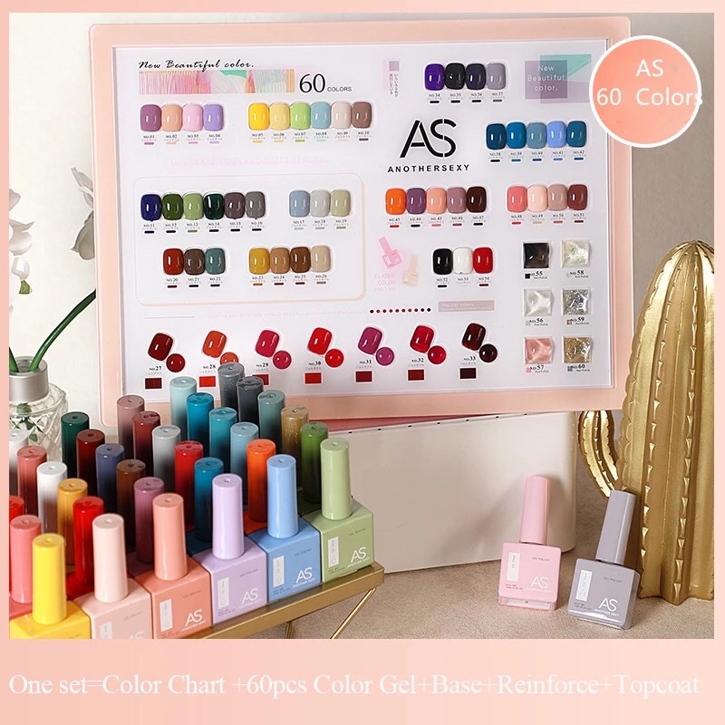 [FLASHES] AS PART-1 Nail Gel Series 60 Warna Harga Per Botol Nail Gel Polish 15ml