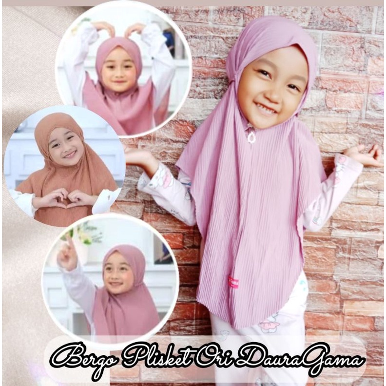 Bergo PLISKET kids/HIJAB ANAK PLISKET MURAH