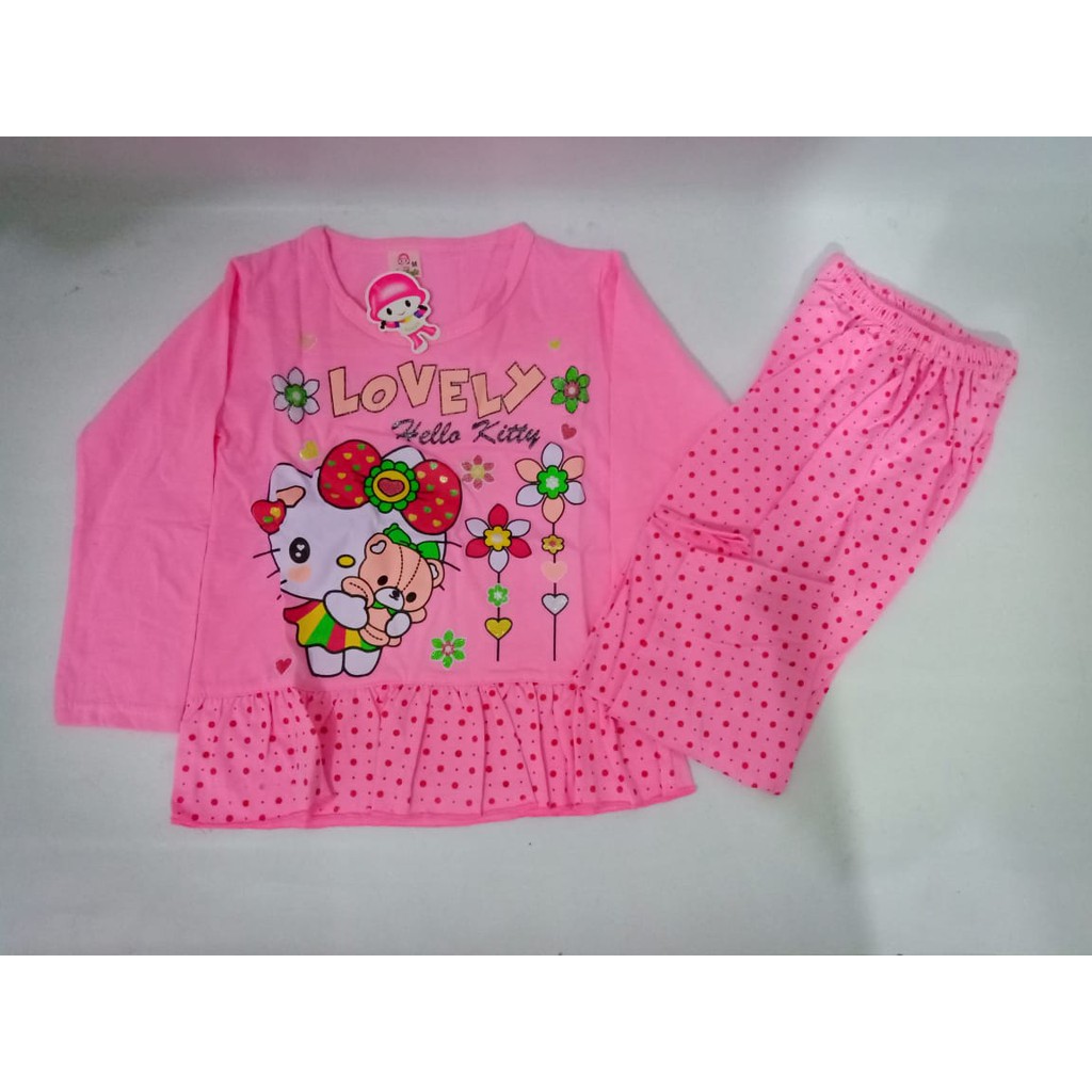 baju tidur anak hello kitty - piyama anak hello kitty - setelan baju tidur anak