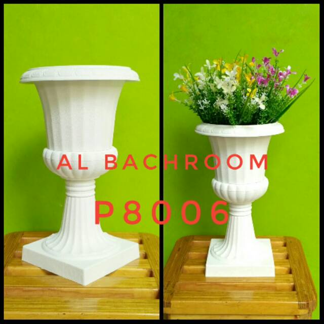 P024 POT PIALA BUNGA PLASTIK 30CM DEKORASI RUMAH