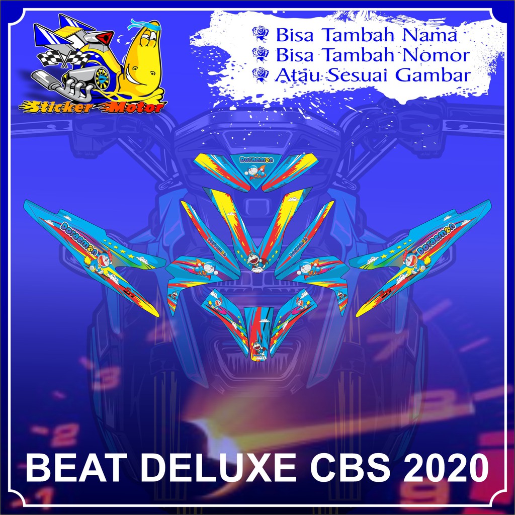 DECAL STICKER HONDA BEAT DELUXE CBS ISS DORAEMONN