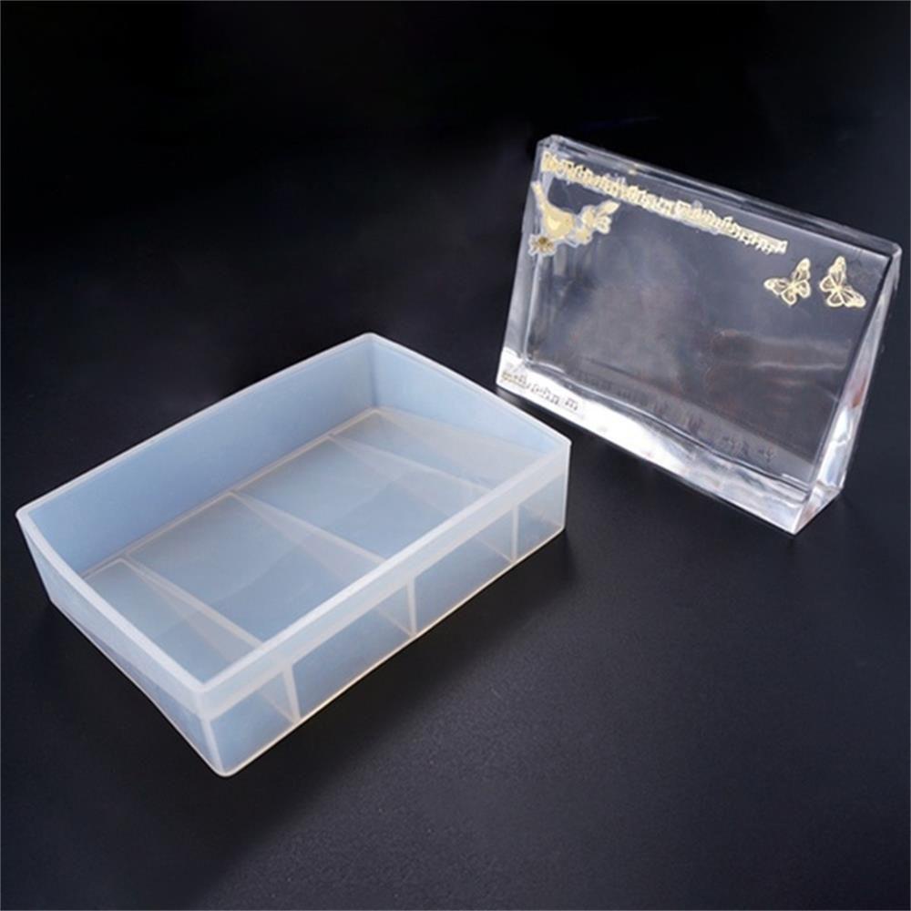 Solighter Bingkai Foto Resin Cetakan Tray Dekorasi Rumah Hadiah DIY Alat Kerajinan Tangan Silikon Phot Frame Mold DIY