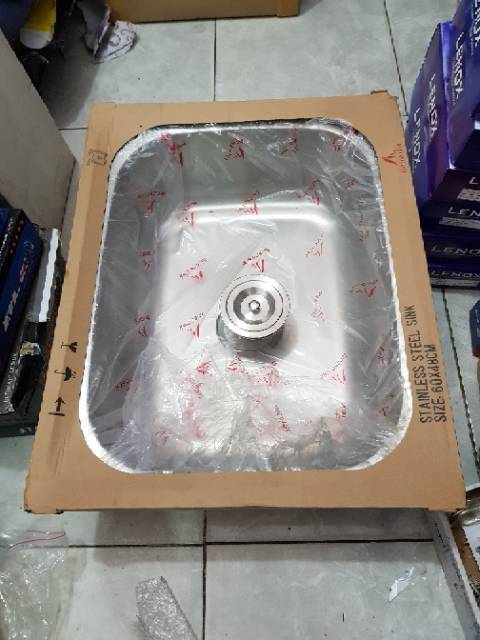 Bak cuci piring stainless tebal TS6048 tinggi 20cm