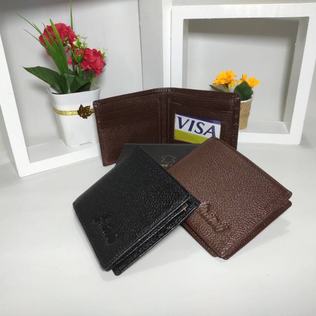 Dompet lipat 3D dompet cowok genuine leather dompet cowok kulit asli 100%