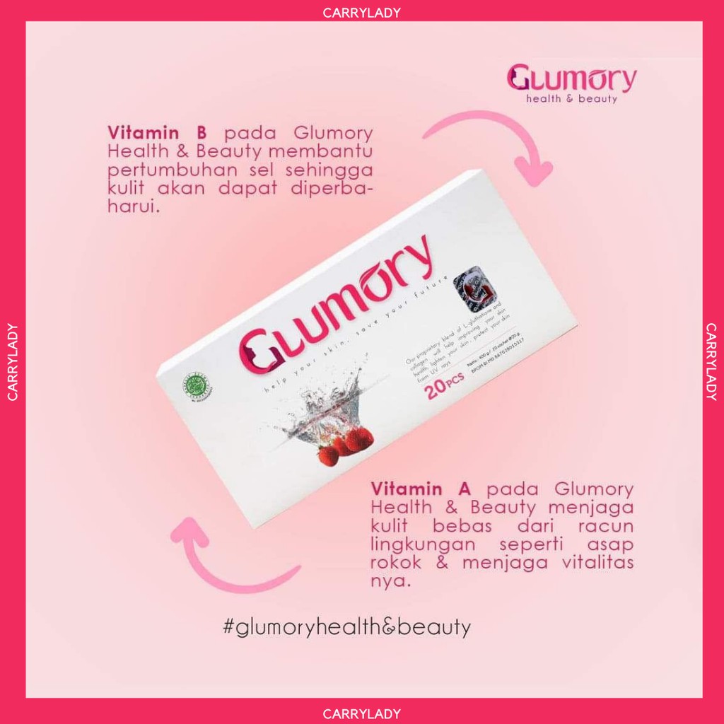 GLUMORY HEALTHY &amp; BEAUTY DRINK 100% ORIGINAL Isi 20 Sachet