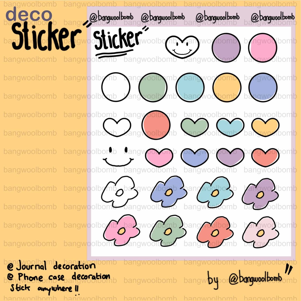 

Deco Sticker / Cutting Sticker / Aesthetic Sticker / Stiker Estetik / Sticker Tumblr / Journal / Jurnal