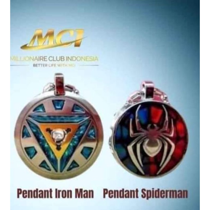 paket kalung kesehatan Ironman dan spiderman ori mci