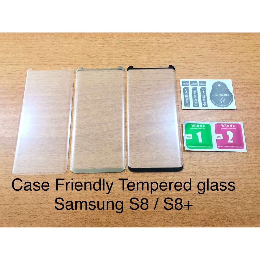 Samsung S8 S8+ S9 S9+ Case Friendly Full Cover Magic Glass Premium Tempered Glass