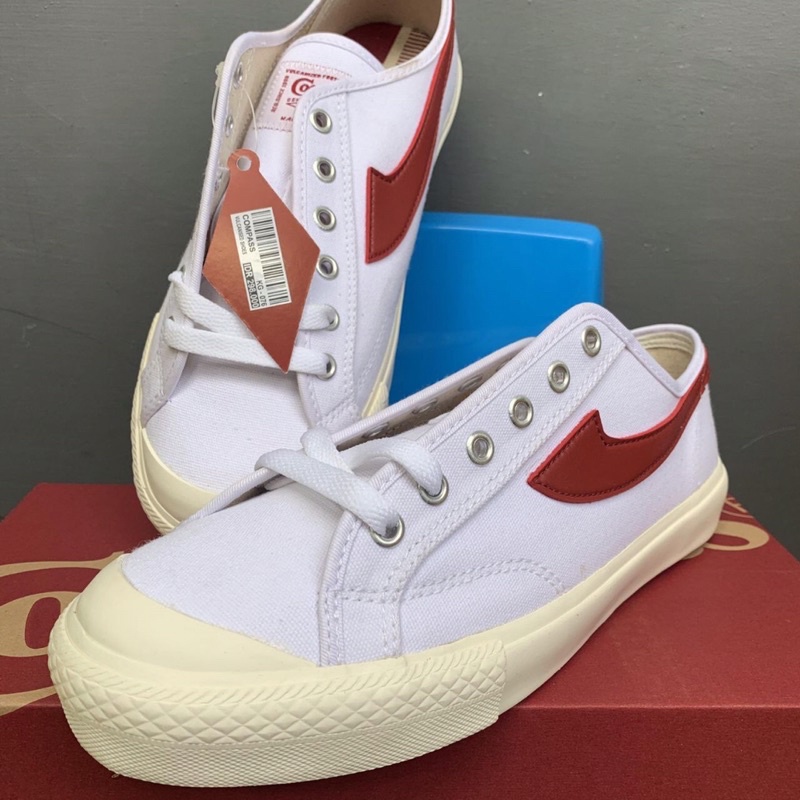 Sepatu Compass Gazelle Low White Red Putih Merah size 35 36 37 38 39 40 41 42 43 44 BNIB ORIGINAL