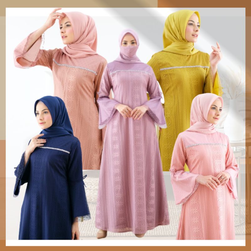 EVALINA DRESS GAMIS BROKAT GAMIS MODERN GAMIS PESTA OUTFIT PESTA