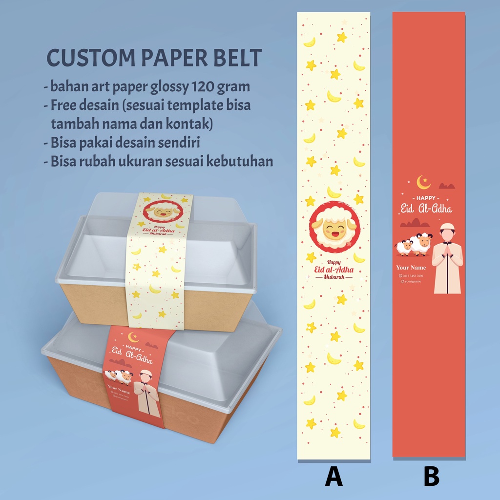 

Paper Belt / Roller / Sleeve / Sabuk Label Idul Adha Hari Raya Kurban