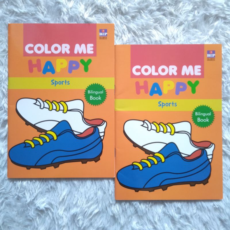 Buku Aktivitas - Color Me Happy Sports - Bilingual Book