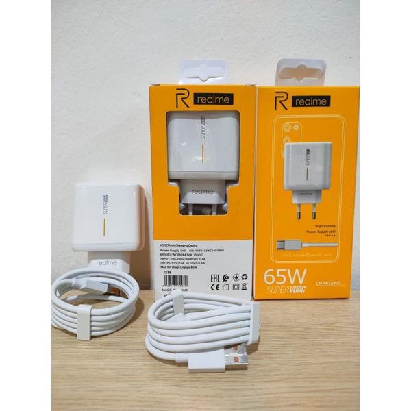 [SO] Tc Travel Charger Realme 65w Original 99.9% Micro Usb &amp; Type-C Fast Charging