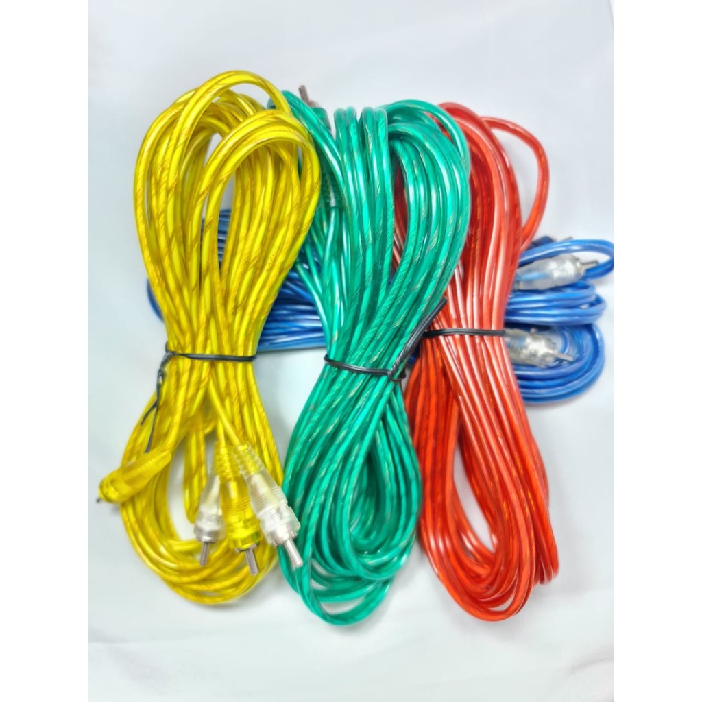 Kabel Aux Audio/RCA Transparan/ kabel audio rca 2 To 2 panjang 1.5mtr/3mtr/5mtr