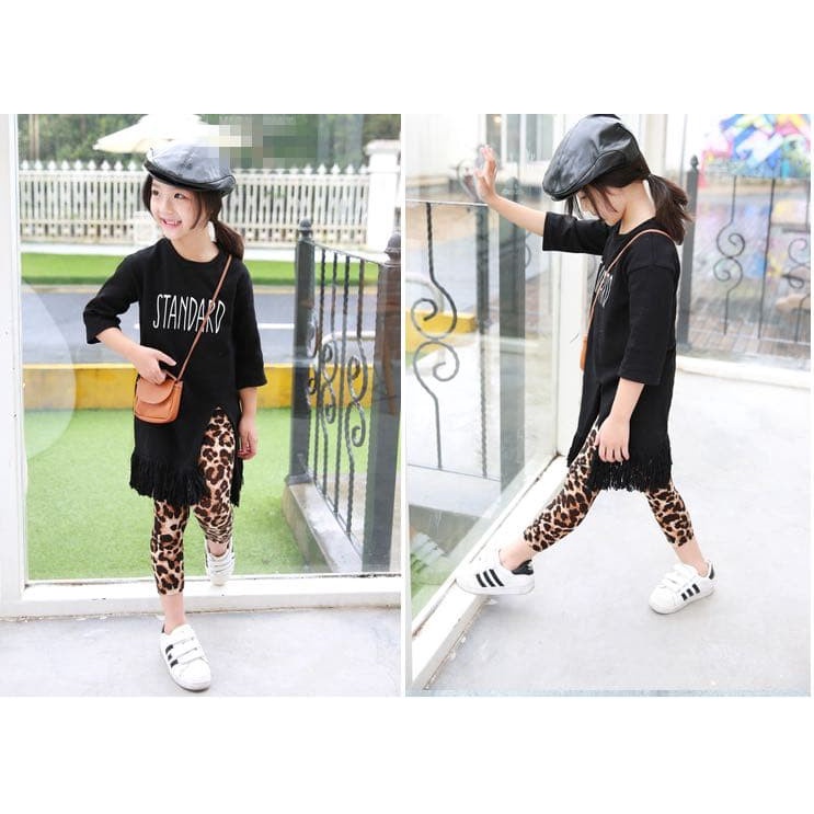 LEOPARD LEGGING CELANA PANJANG ANAK PEREMPUAN IMPOR