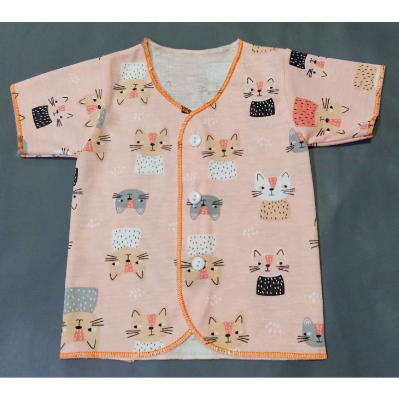 Baju Bayi Pendek Y-Lin SNI Size New Born 100% Katun Halus Atasan Bayi Baru Lahir Lengan Pendek SNI Y-Lin-1