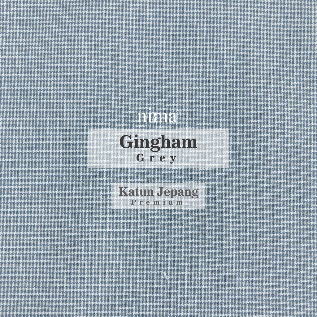 1/2 meter Kain Katun Polos Misty dan Gingham Premium